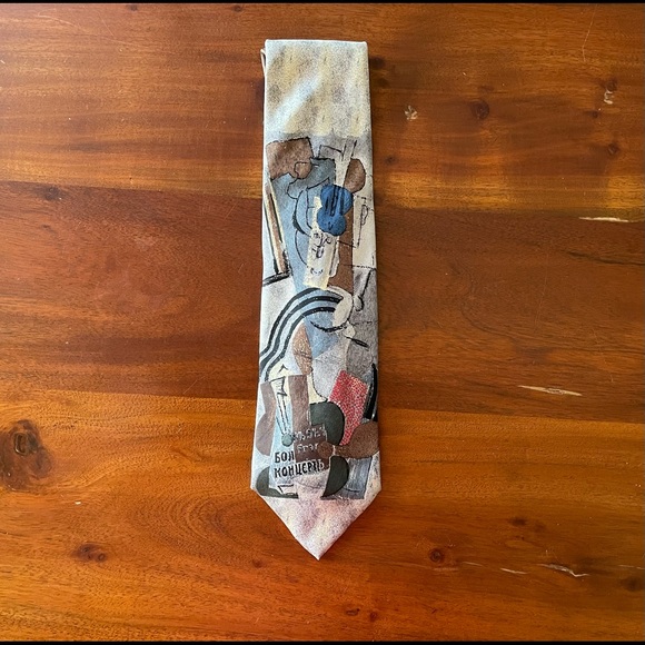 VTG Picasso collection Tie. “Woman with a Mandolin” 1914 Spadem - Picture 1 of 7